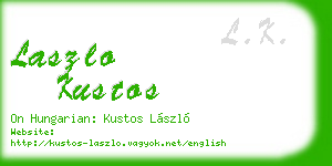 laszlo kustos business card