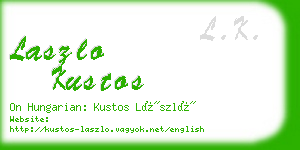 laszlo kustos business card